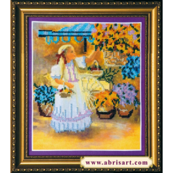 Набор для вышивания бисером АБРИС АРТ "Маленькая цветочница"